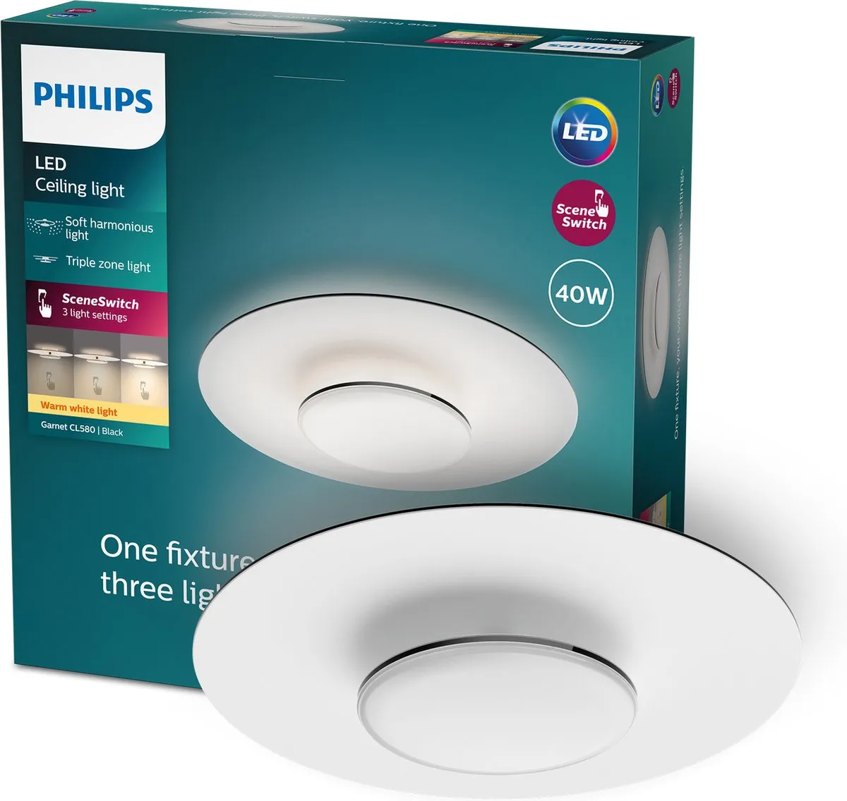 Philips Garnet Plafondlamp 40W