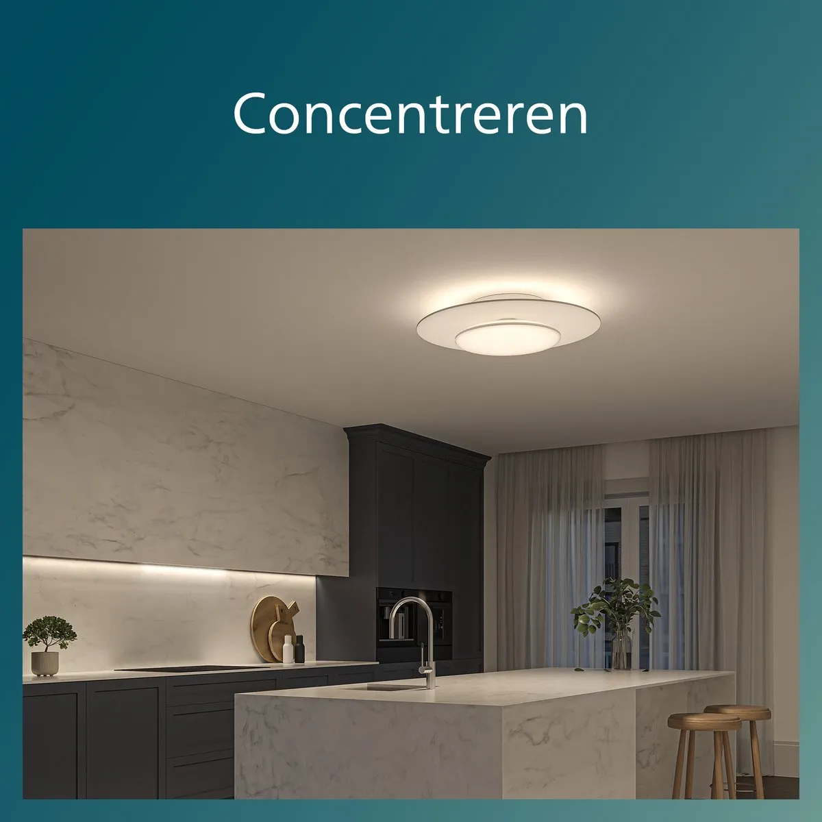 Philips Garnet Plafondlamp 40W - Zwart - 500cm