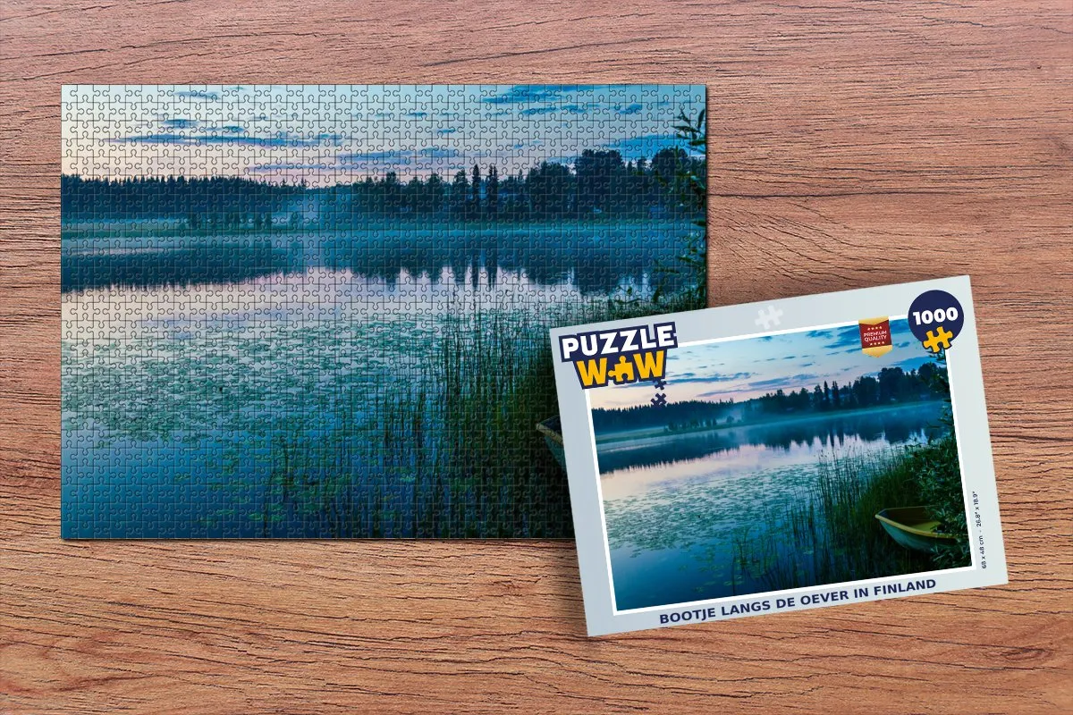 PuzzleWow Legpuzzel 1000 Stuks Bootje Finland - Multicolor