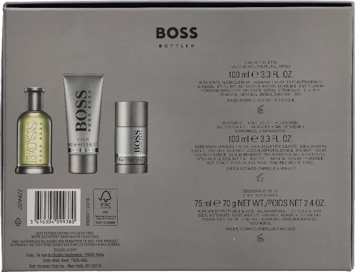 Hugo Boss Bottled Eau de Toilette Set - 3x100ml