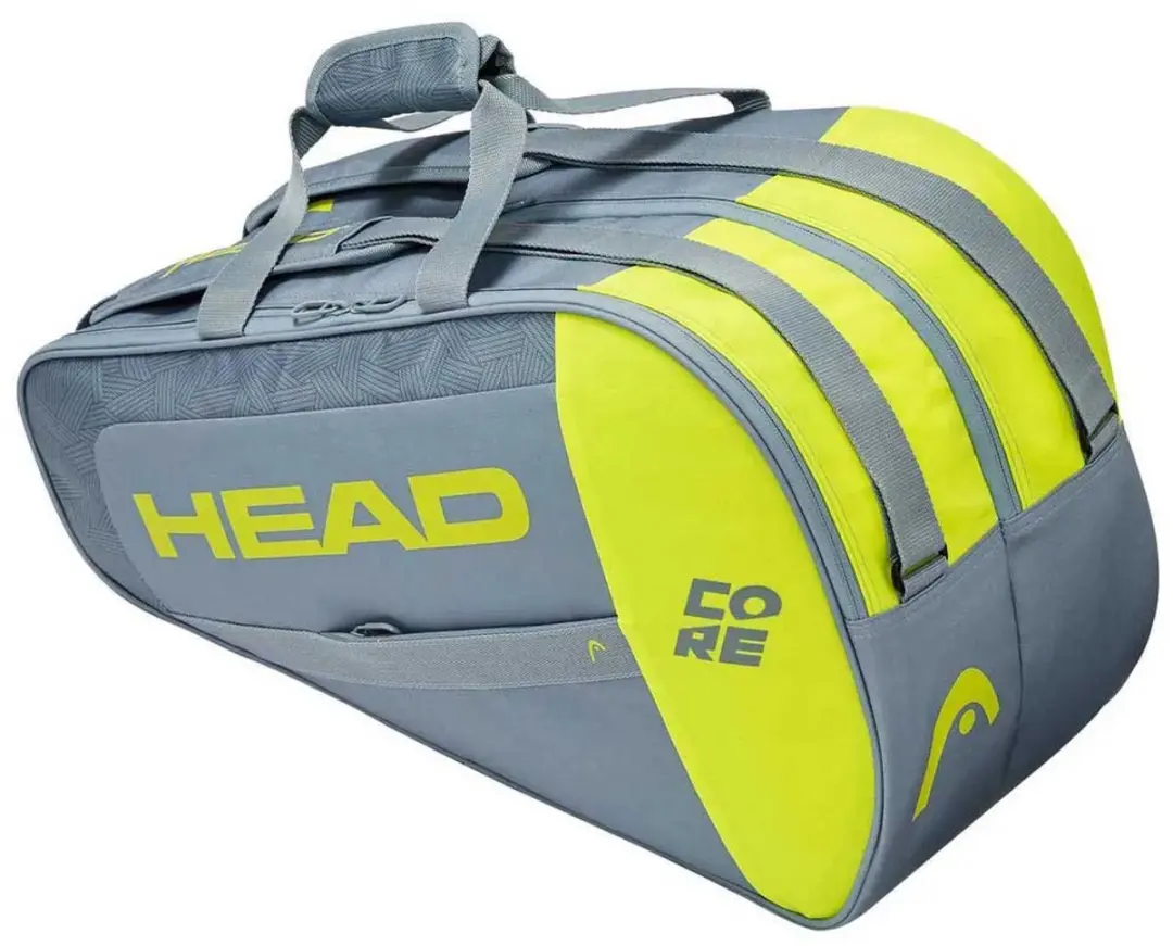 Head Padel Tas Core Combi - 2 Rackets - Grijs/Geel - afbeelding 2 van 2