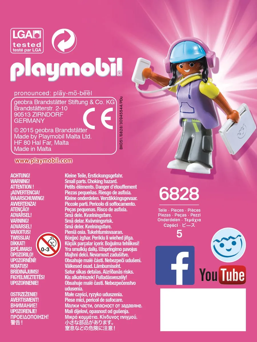 Playmobil Multimedia Meid 6828 - Paars - afbeelding 6 van 6