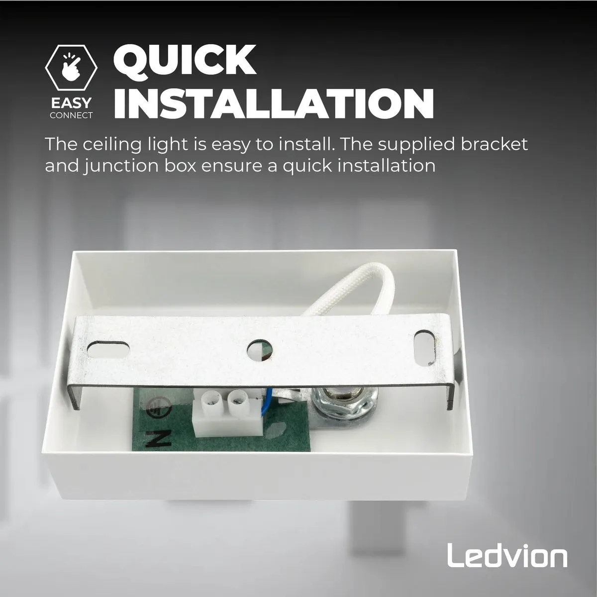 Ledvion LED Plafondspot 5W GU10 RGBW - Wit - IP20 - afbeelding 6 van 6