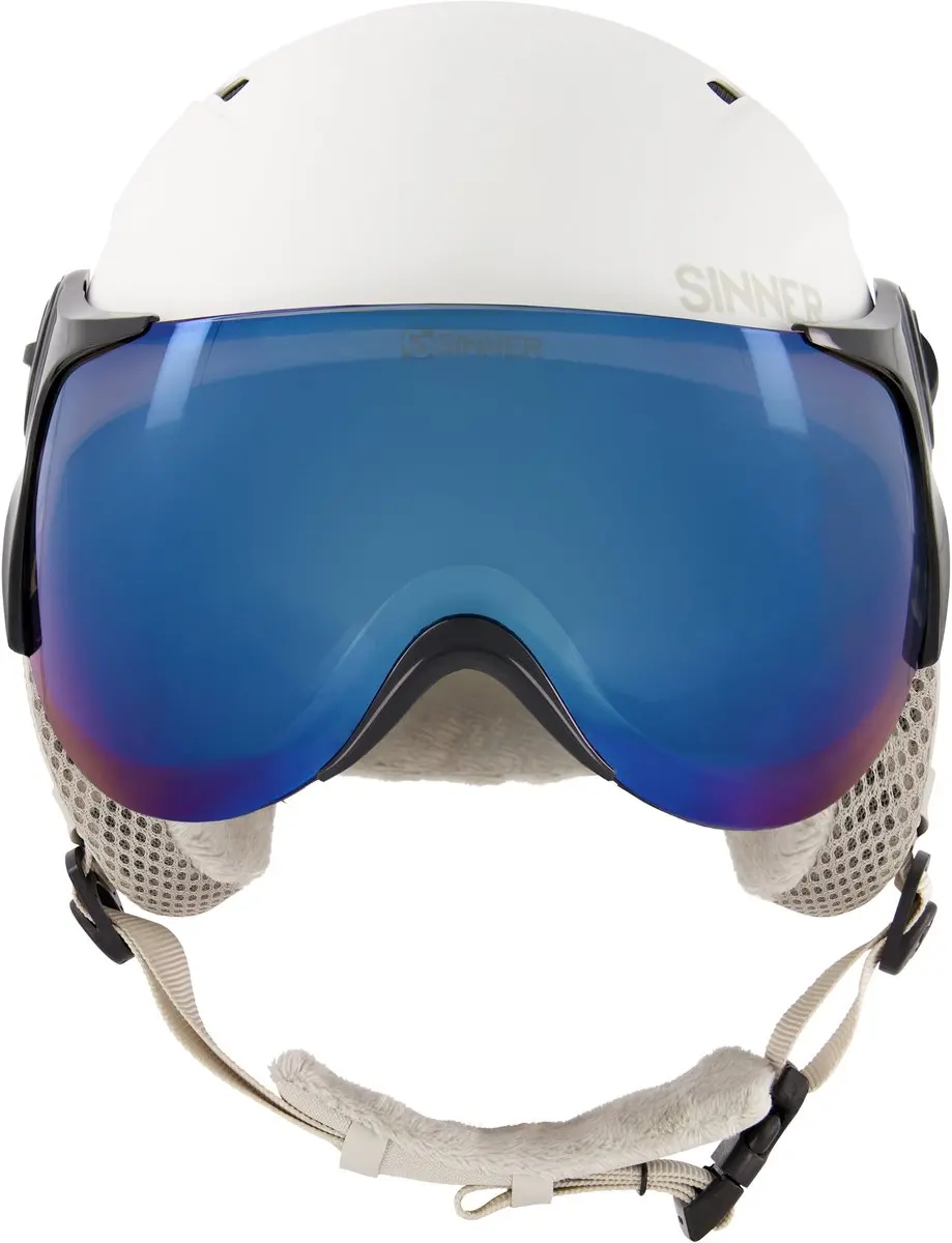 SINNER Typhoon Visor Skihelm - Maat S 50-54cm - Wit