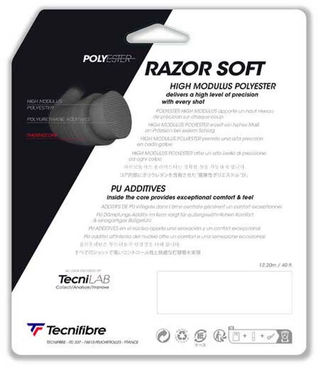 Tecnifibre Razor Soft Tennissnaar 12m - 1,20mm Zwart
