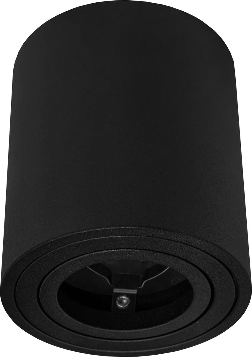 Ledvion LED Opbouwspots Dimbaar Zwart Ø80mm - 4 Stuks