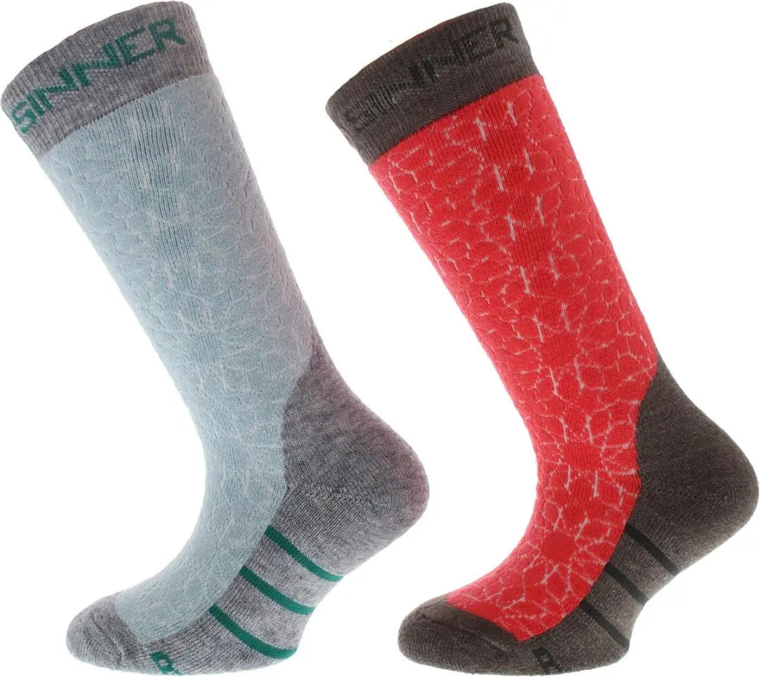 SINNER Girls Ski Socks Stars Double Pack Wintersportsokken Kids