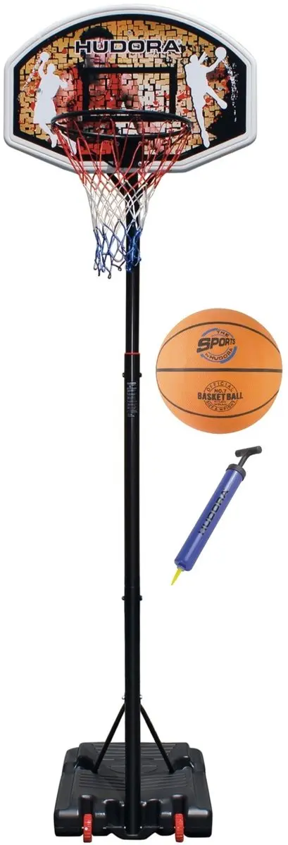 Set van 3 basketbal hoepels Chicago + bal & pomp