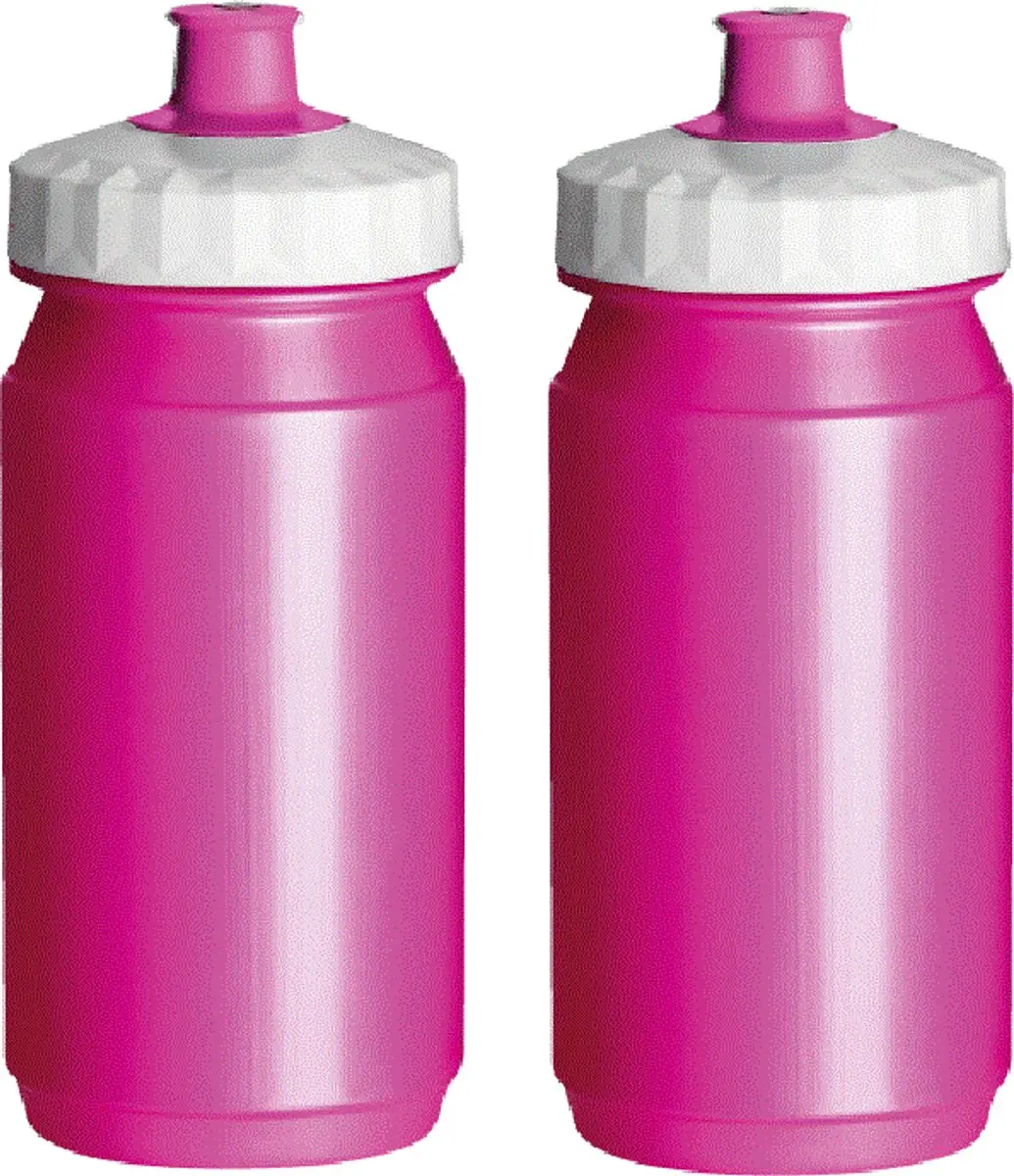 Waterfles Dames 2x 550 ml Dames Roze Wit Drinkfles Fiets Hardlopen Bidon