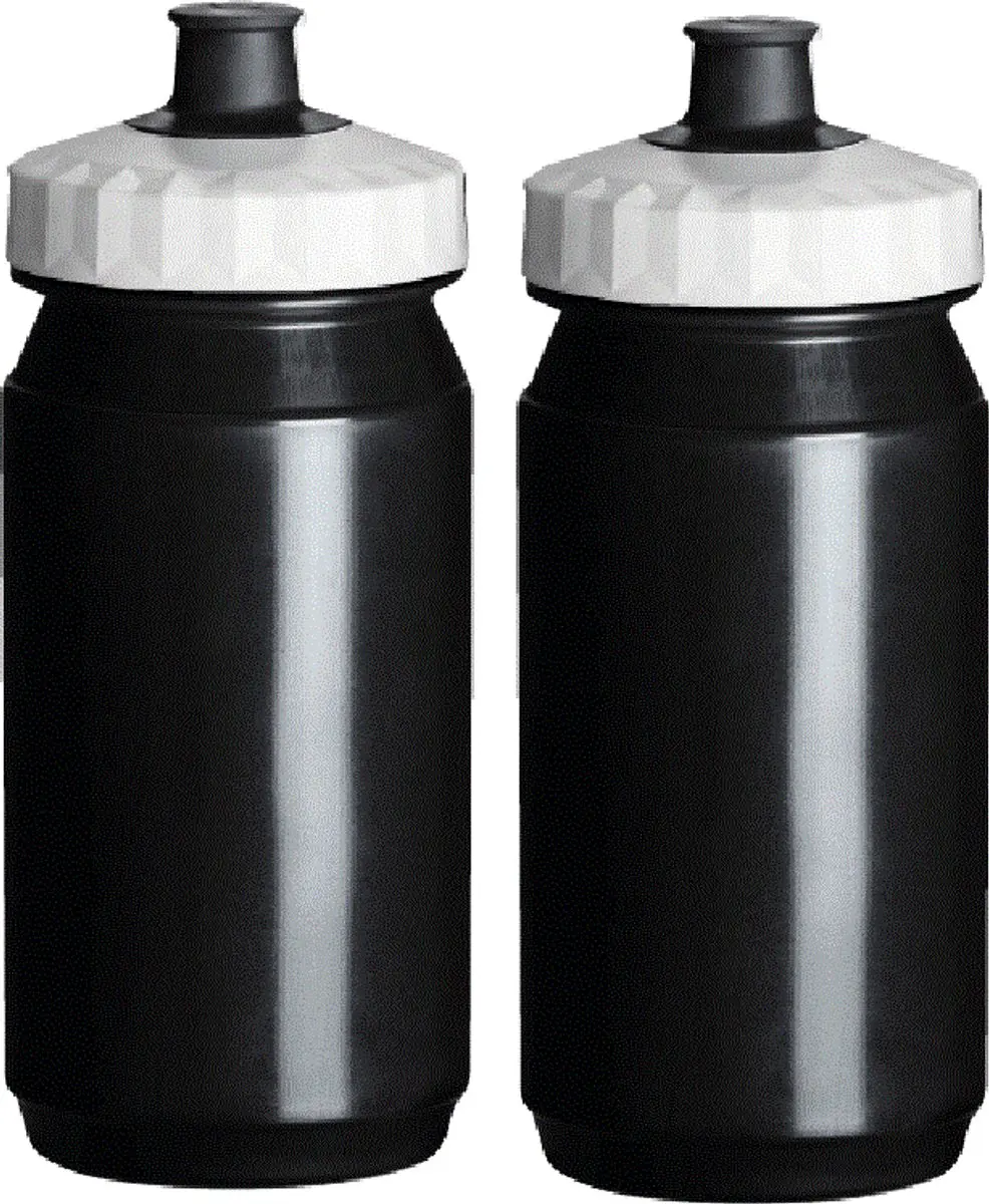 Drinkfles 2x 550 ml Waterfles Zwart Wit Bidon Fiets