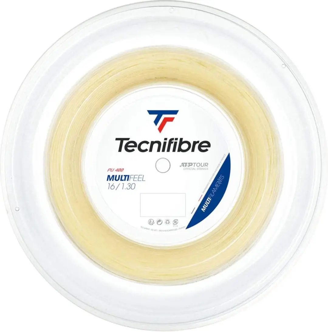 Tecnifibre Multifeel Rol 200m Tennissnaar Snaar Dikte: 1.30,Kleur: Naturel