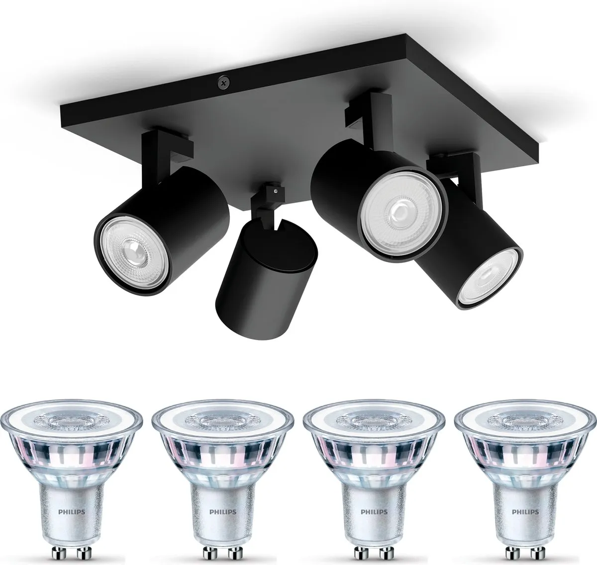 Philips Runner Opbouwspot 4x GU10 Warmwit