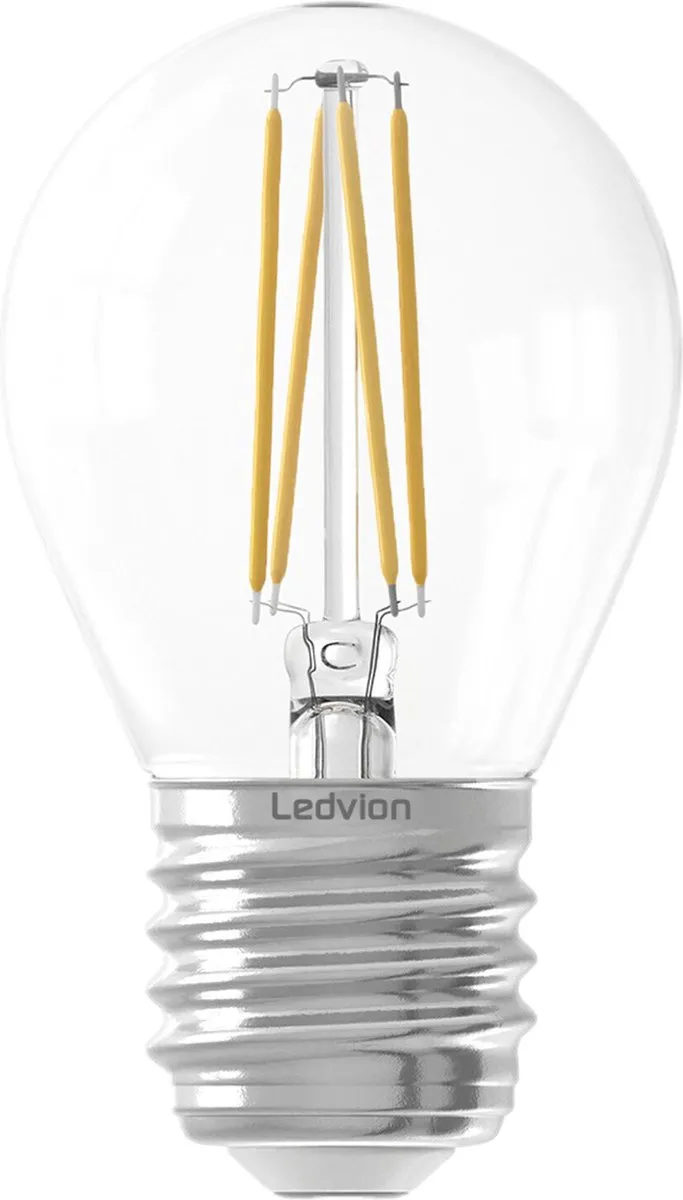 LEDVION E27 LED Lamp 1W - 2100K Warm Wit - Helder Glas