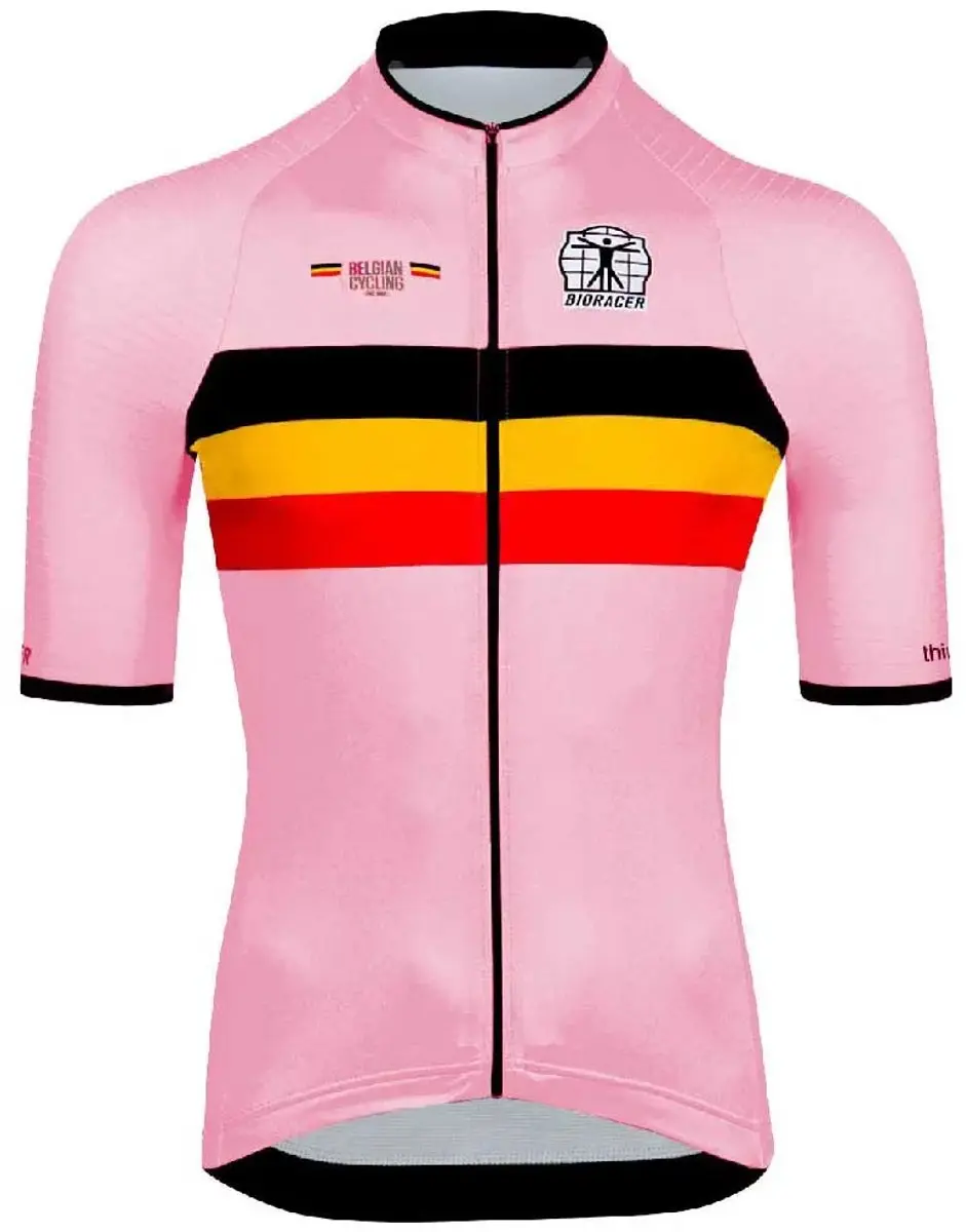 Bioracer Icon Classic Smooth Korte Mouw Wielertrui Roze L Man