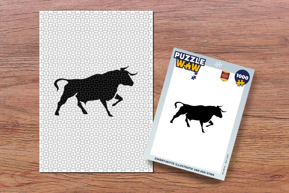 PuzzleWow Legpuzzel Stier 1000 Stuks - Multicolor