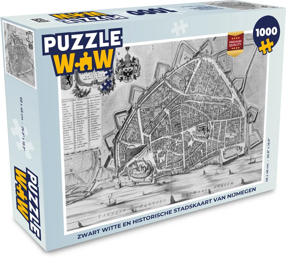 PuzzleWow Nijmegen Antiek Legpuzzel 1000 Stuks - Multicolor