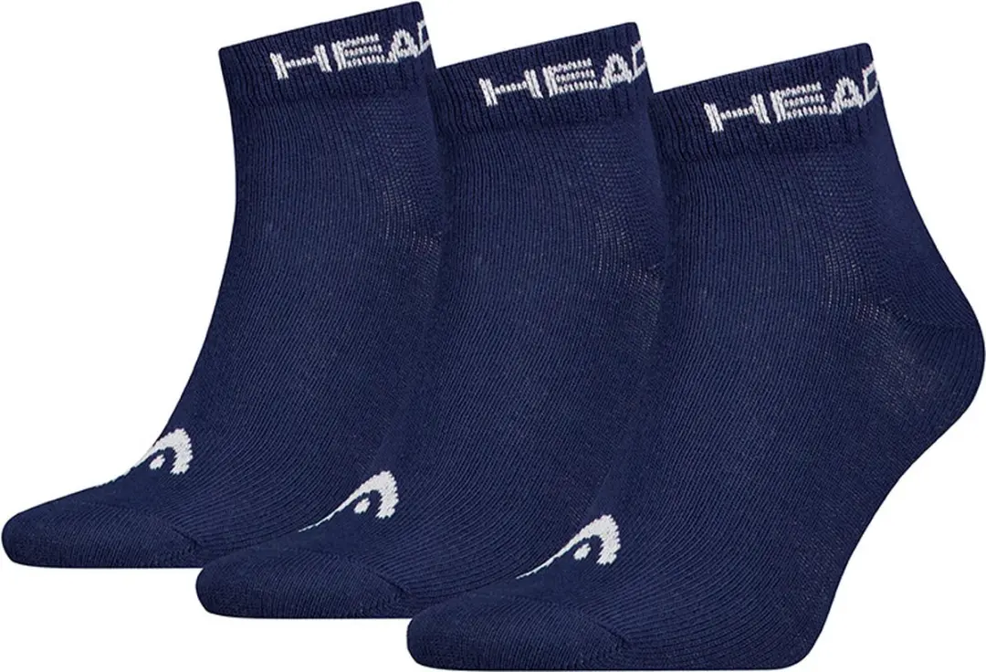HEAD unisex 3P quartersokken elements blauw