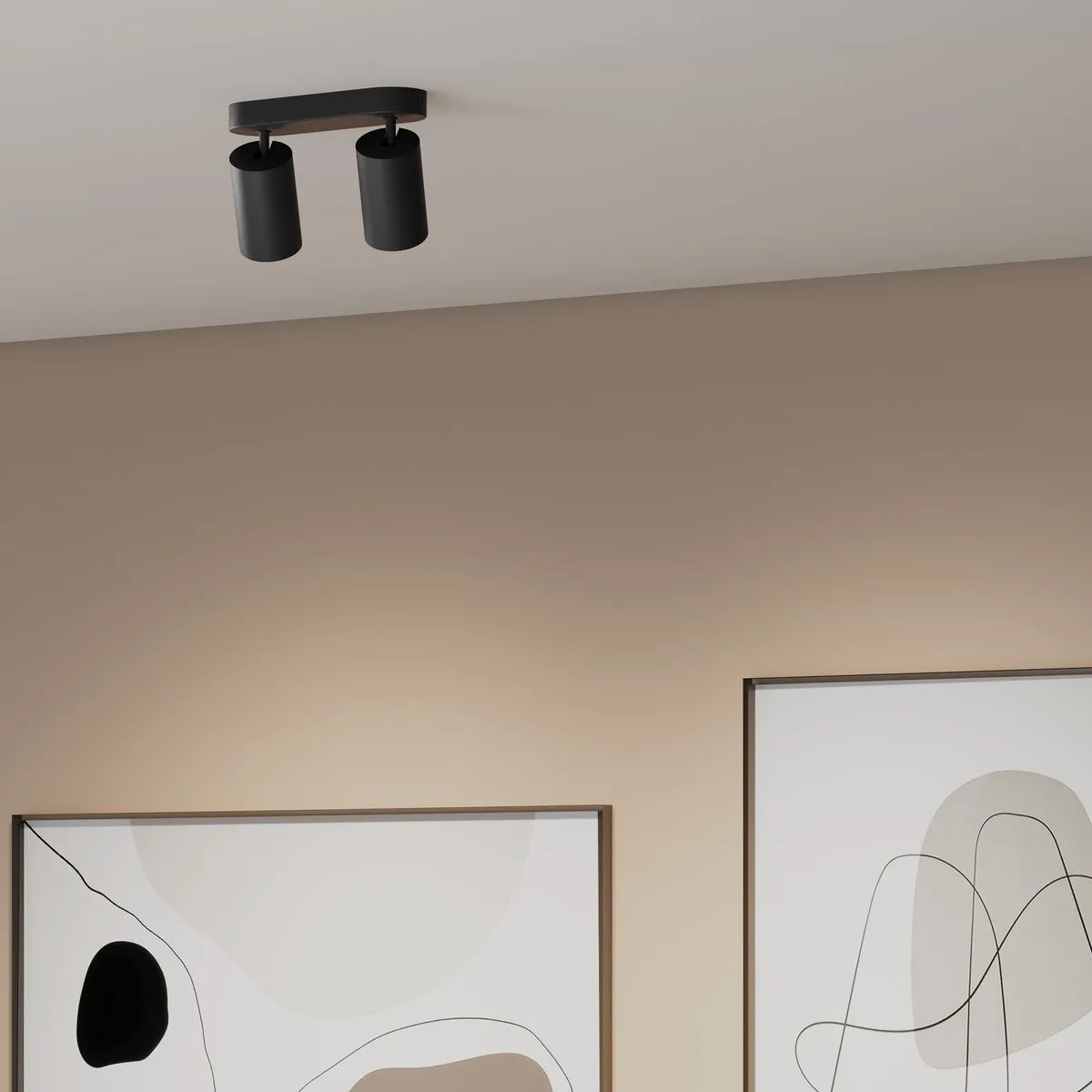 Ledvion LED Plafondspot 2-lichts Zwart GU10