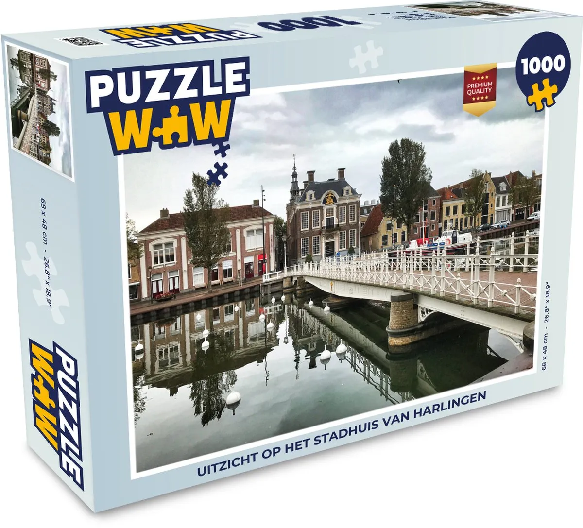 PuzzleWow Uitzicht Harlingen Legpuzzel 1000 Stuks - Multicolor