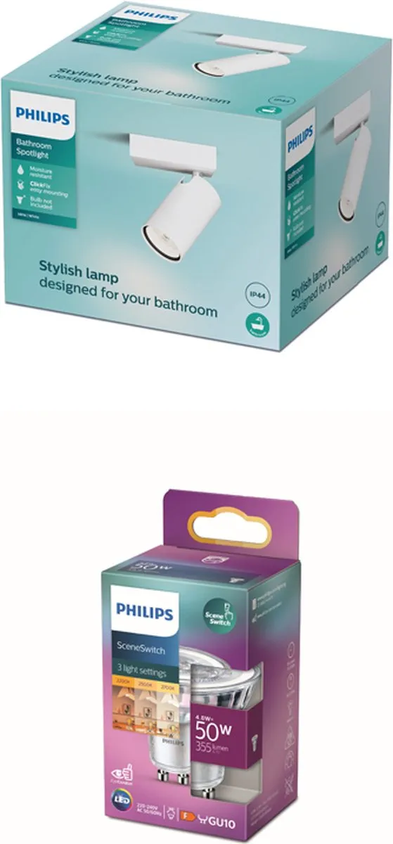 Philips Idris Opbouwspot GU10 Warmwit 4.8W - Wit - afbeelding 6 van 6