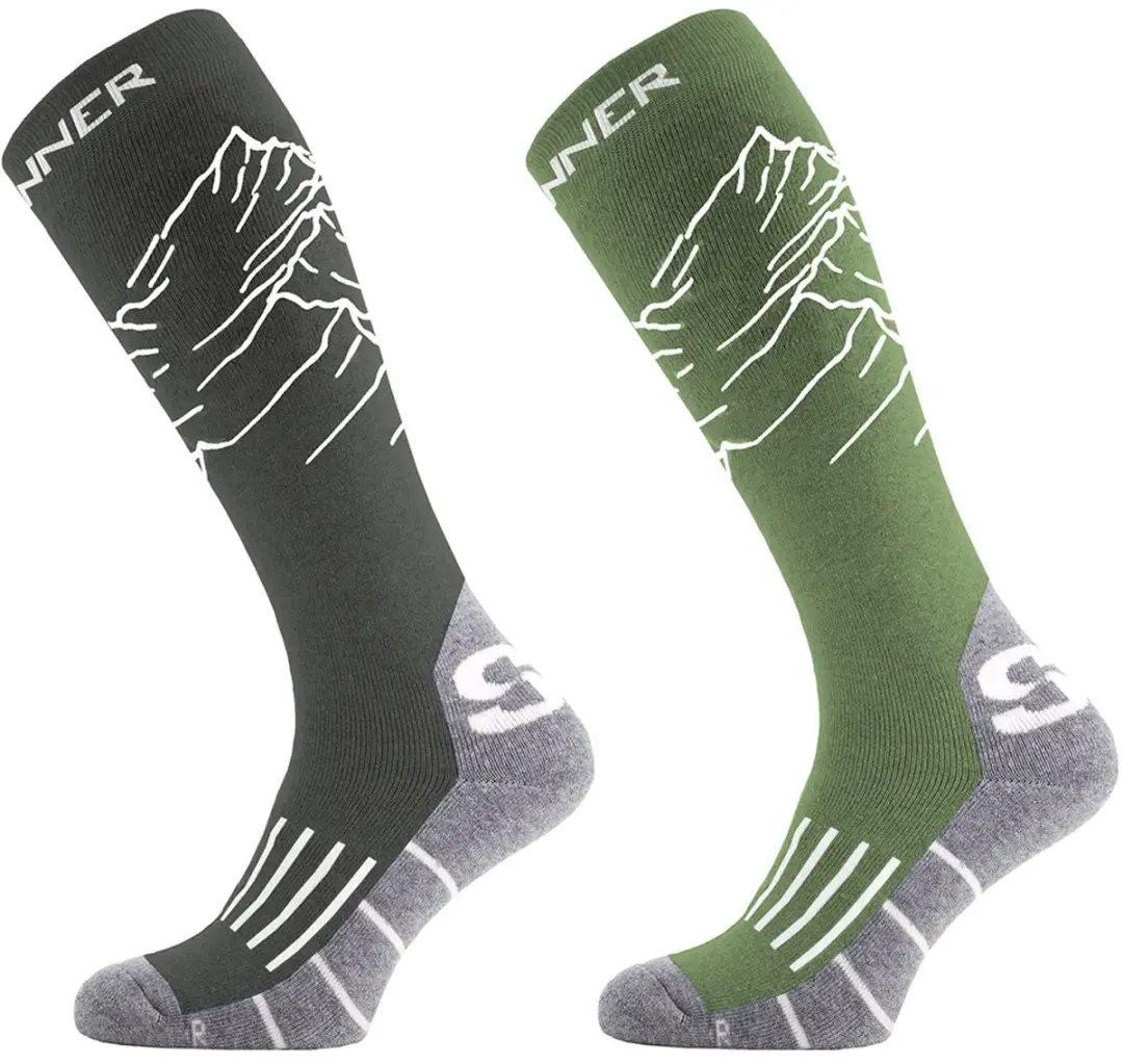 SINNER MEN SKI SOCKS MOUNTAIN DOUBLE PACK