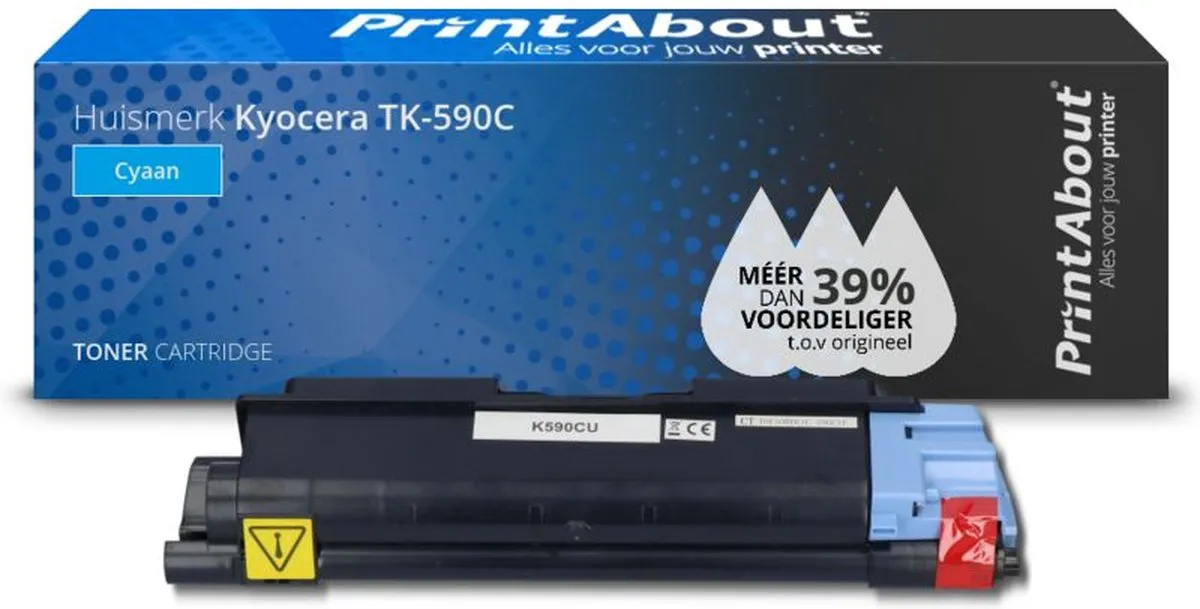 PrintAbout Kyocera TK-590C-PA Toner - Cyaan - 13.000 pagina's
