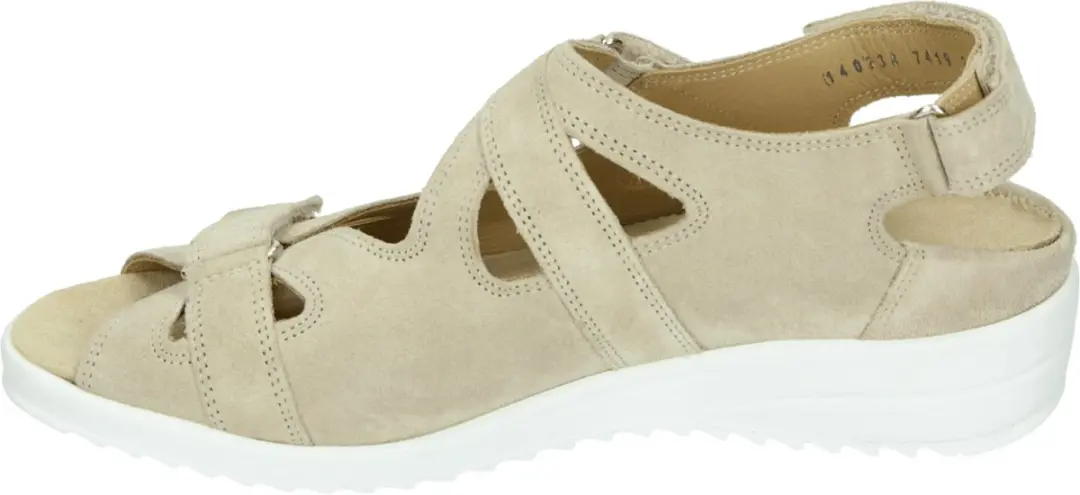 Durea 7419 G Platte Sandalen - 38 - Wit/beige