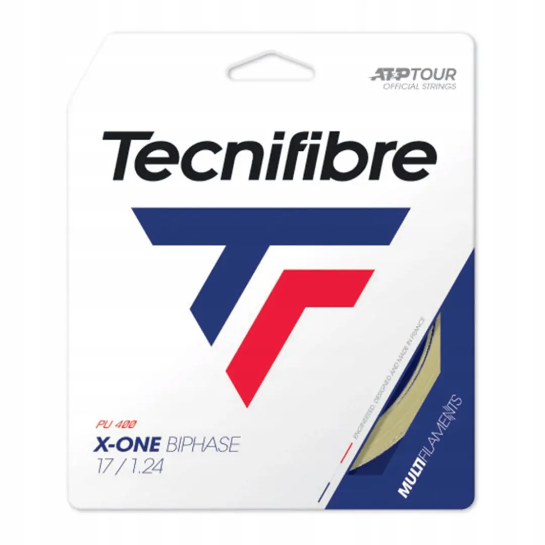 Tecnifibre X-One Biphase tennissnarenset 12m naturel 1,24mm
