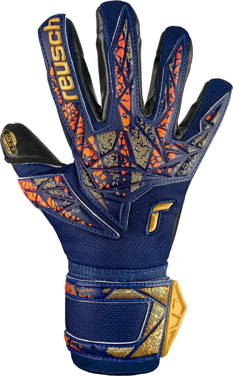 Reusch Attrakt Gold X Torwarthandschoen - Blauw-Goud - afbeelding 3 van 6