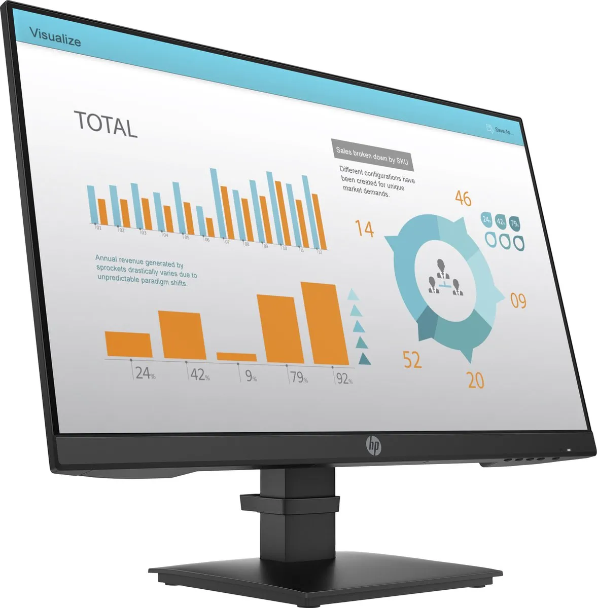 HP P24 G4 Monitor - 24 Inch Full HD IPS - afbeelding 6 van 6