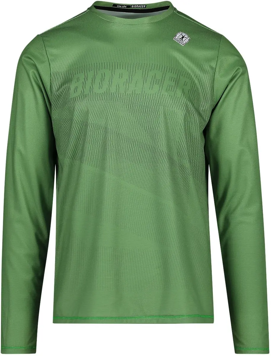 BIORACER Off Road Fietsshirt Heren Lange Mouwen Groen