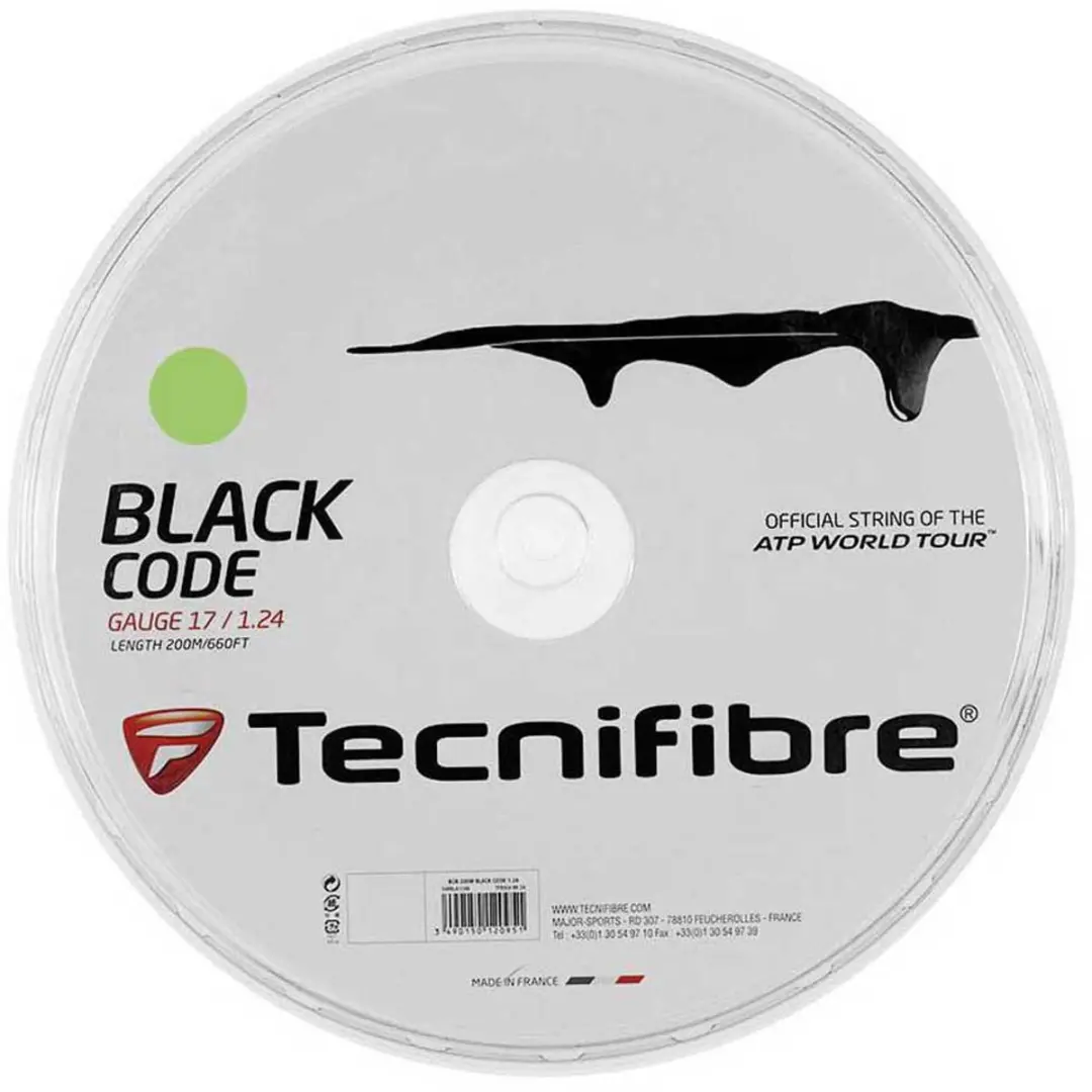 Tecnifibre Black Code 200 M Tennisracketsnaar Geel 1.24 mm