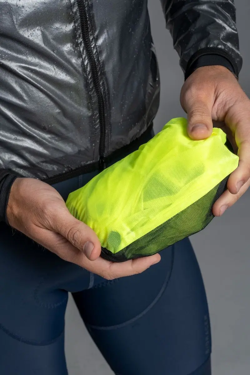Bioracer Rainy Fietsjack - Winddicht Waterdicht - Fluogeel - Maat M