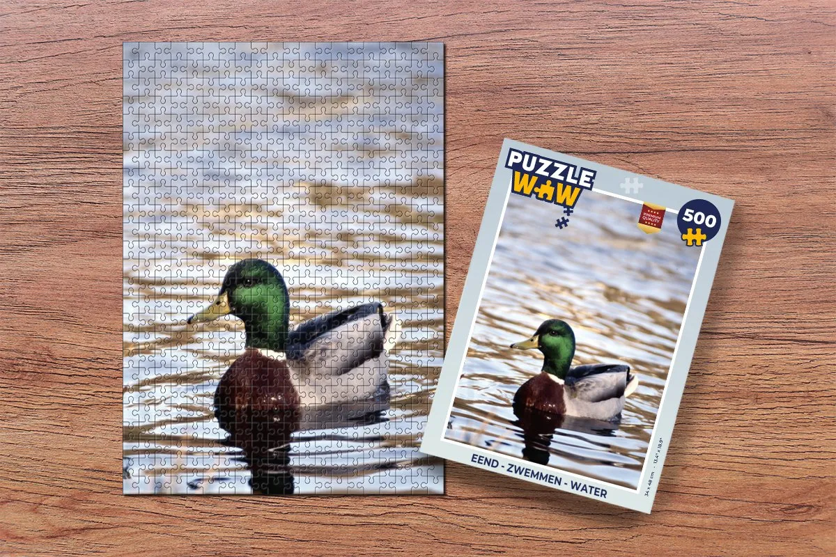PuzzleWow Zwemmen Legpuzzel 500 Stuks - Multicolor