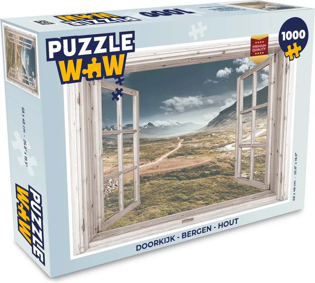 PuzzleWow Bergen Legpuzzel 1000 Stuks - Multicolor