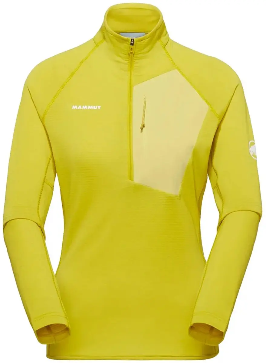 Mammut Aenergy Light Fleece Met Halve Rits Geel XS Vrouw