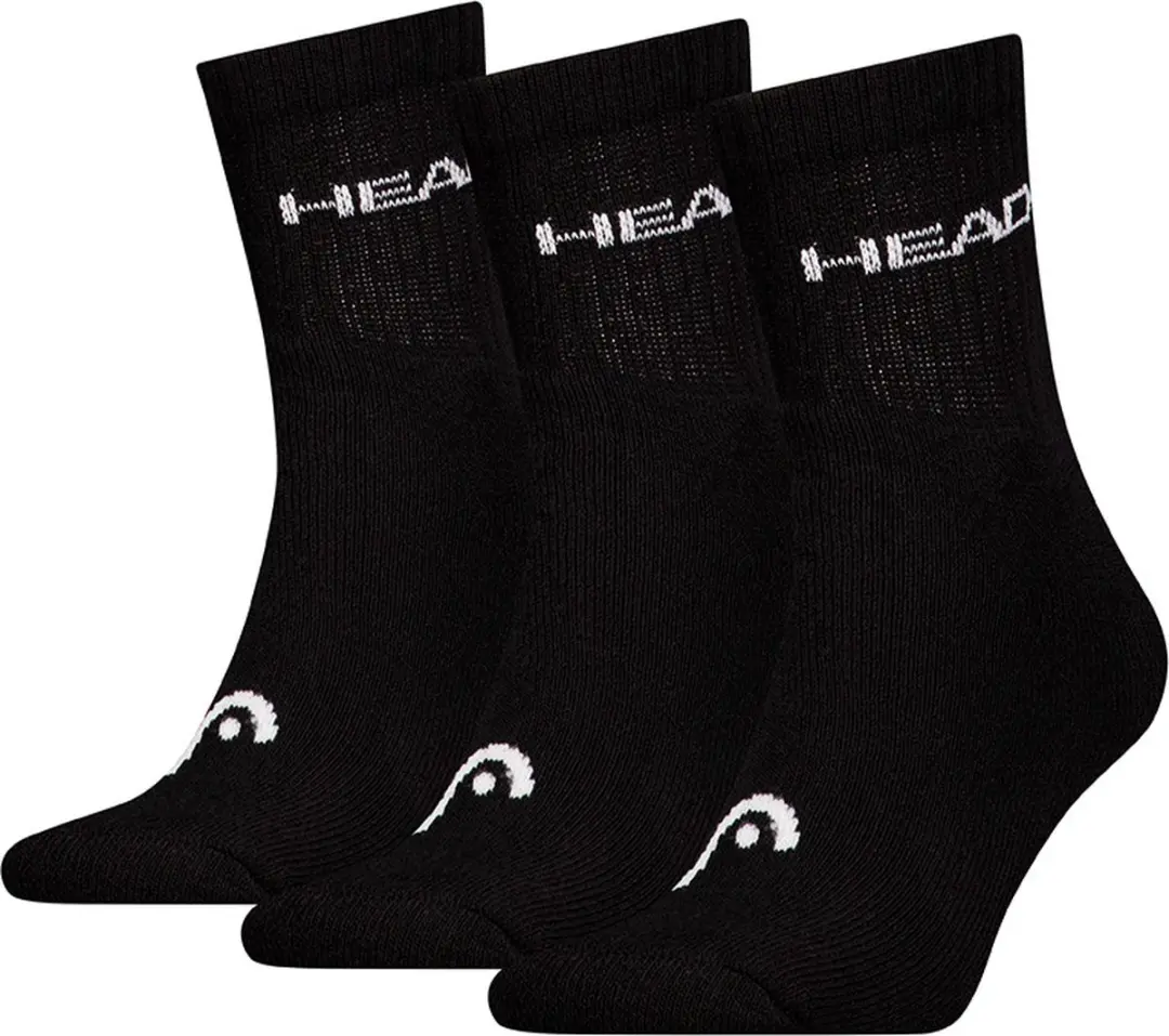HEAD unisex 3P halfhoge sokken training zwart