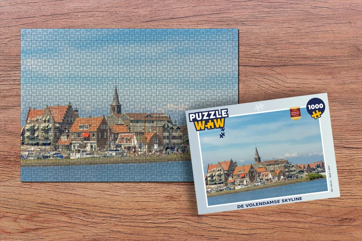 PuzzleWow De Volendamse Skyline Legpuzzel 1000 Stuks - Multicolor