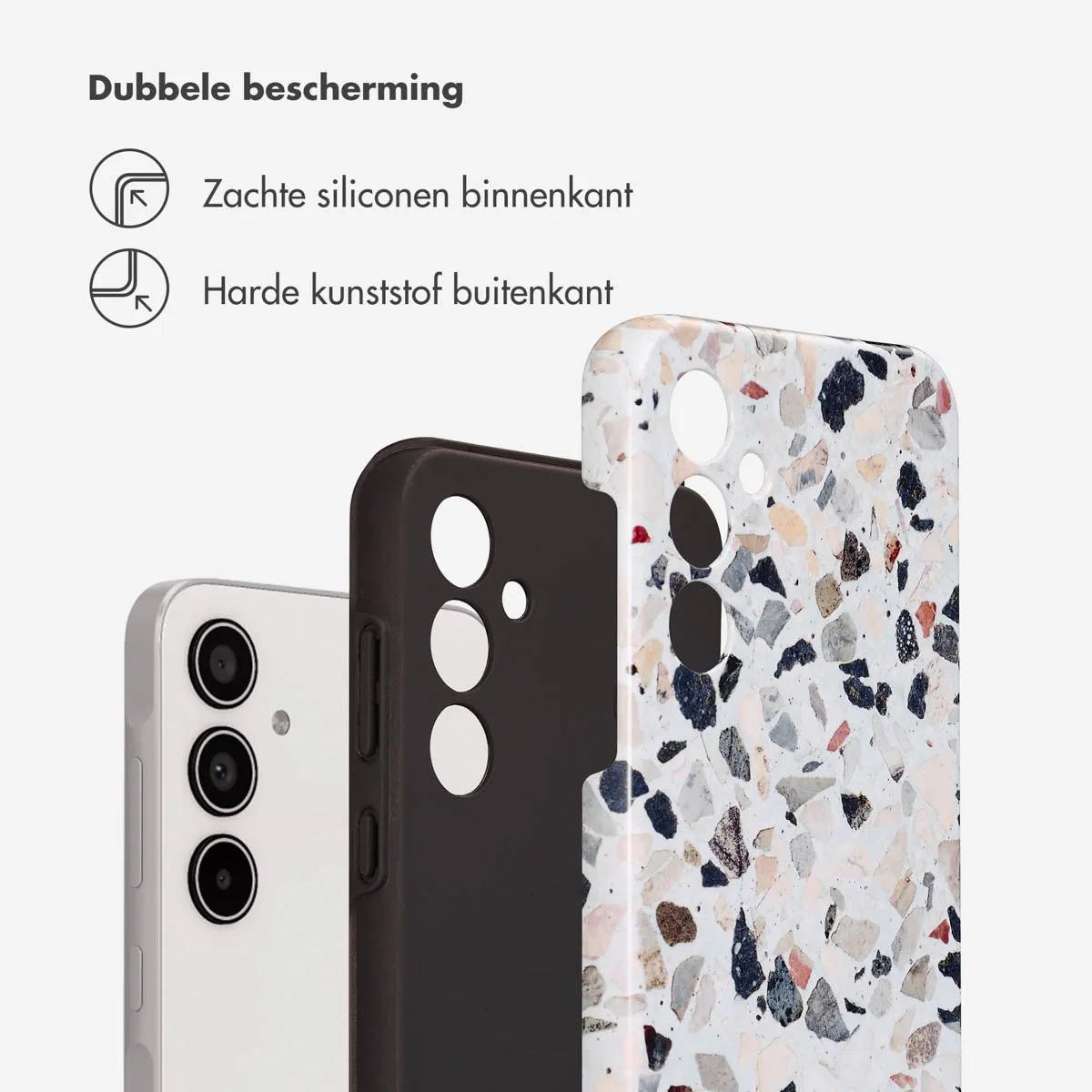 Selencia Hoesje Samsung Galaxy A35 - Chic Terazzo