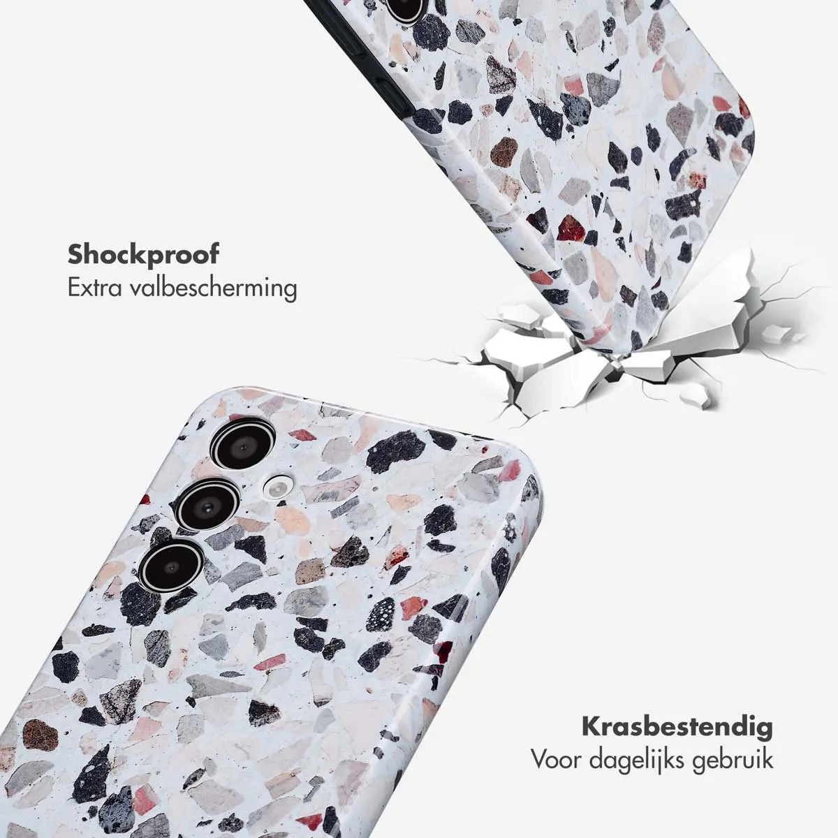 Selencia Hoesje Samsung Galaxy A35 - Chic Terazzo