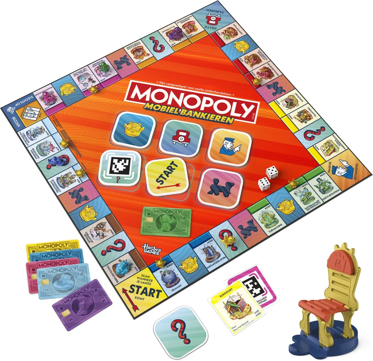 Monopoly Mobiel Bankieren Gezelschapsspel G1424 - 2-6 Spelers