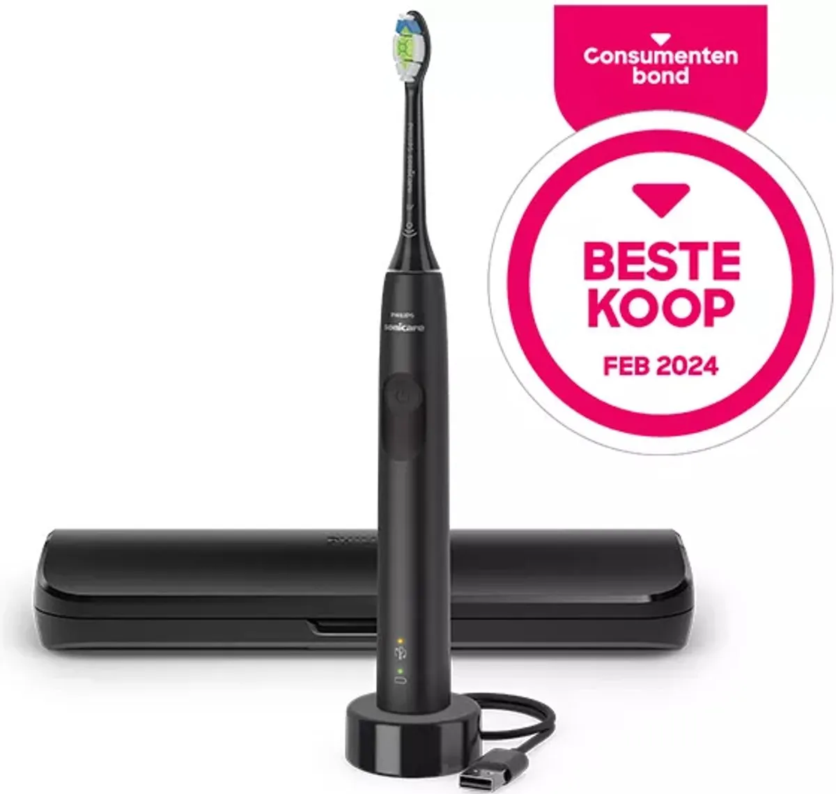 Philips Sonicare 4100 HX3683/54 Elektrische Tandenborstel - Zwart