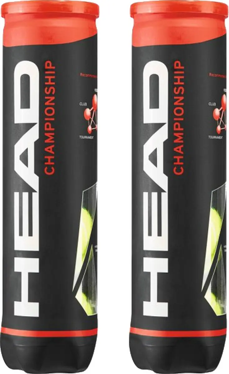 Head Championship Tennisballen - 8 Stuks (2x4) - Geel - afbeelding 3 van 6