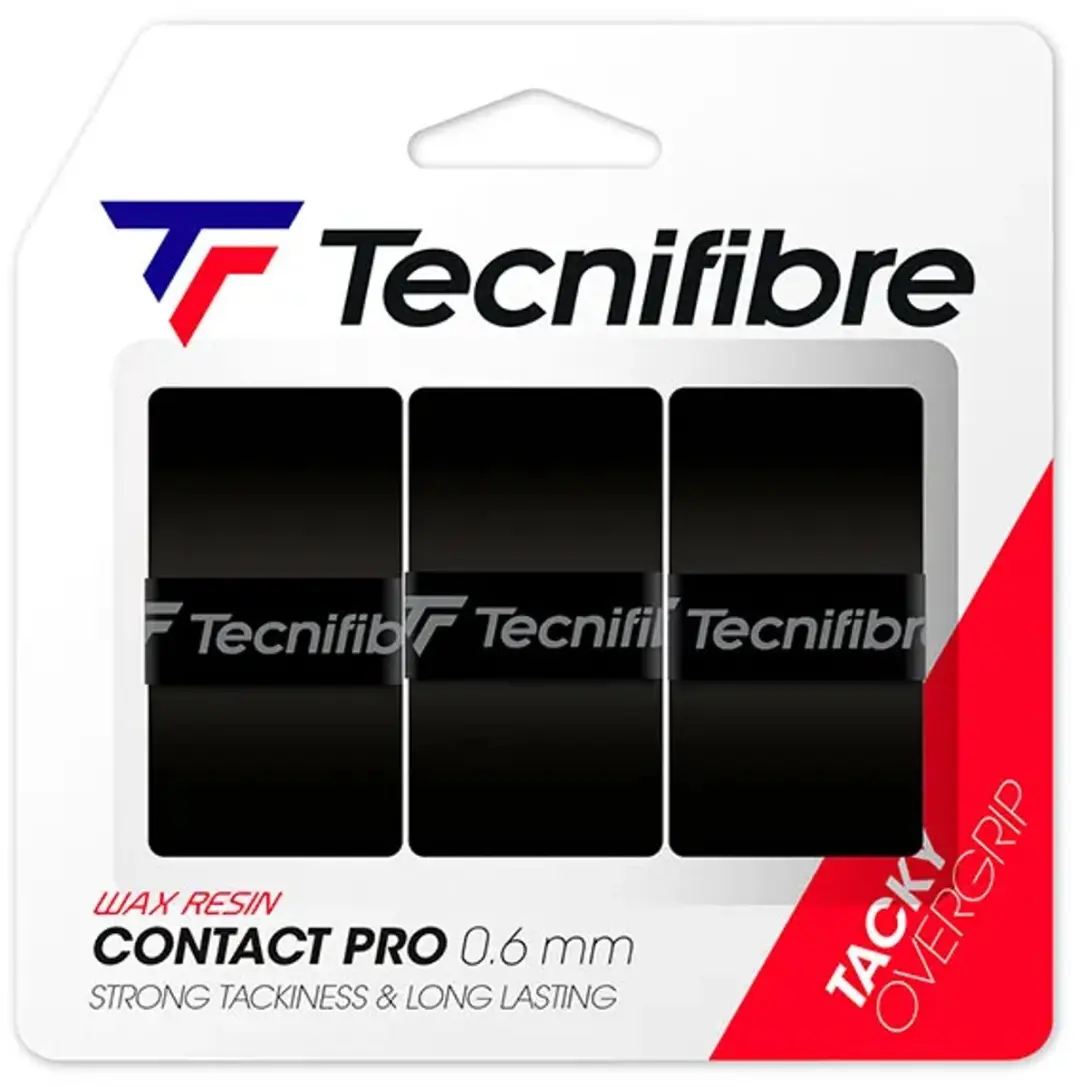 Tecnifibre Pro Contact Overgrip 12 Eenheden Zwart