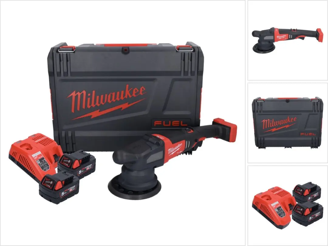Milwaukee M18 FROP21-502X Accu Excentrische Polijstmachine 150mm 18V 5.0Ah M18 F