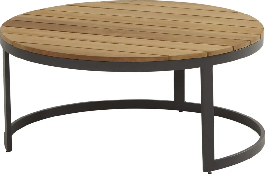 4 Seasons Outdoor Taste Stonic Koffietafels 80cm - Antraciet - 2 Stuks - afbeelding 4 van 5
