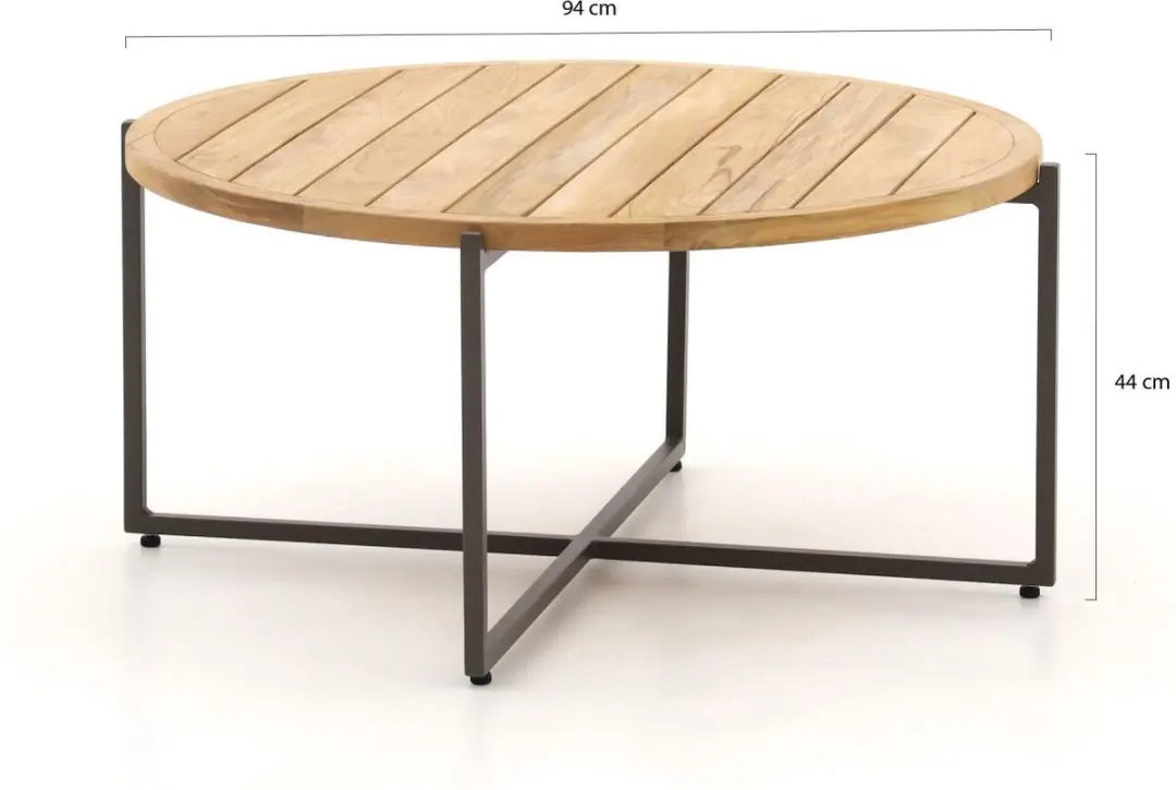 Apple Bee Condor Koffietafel - Ø94x44cm - Bruin - afbeelding 4 van 4