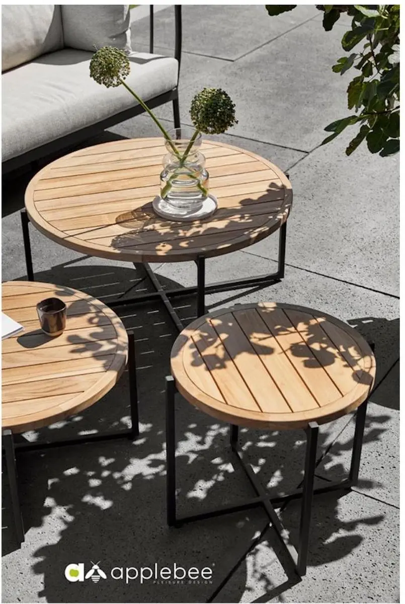Apple Bee Condor Koffietafel - Ø94x44cm - Bruin - afbeelding 3 van 4