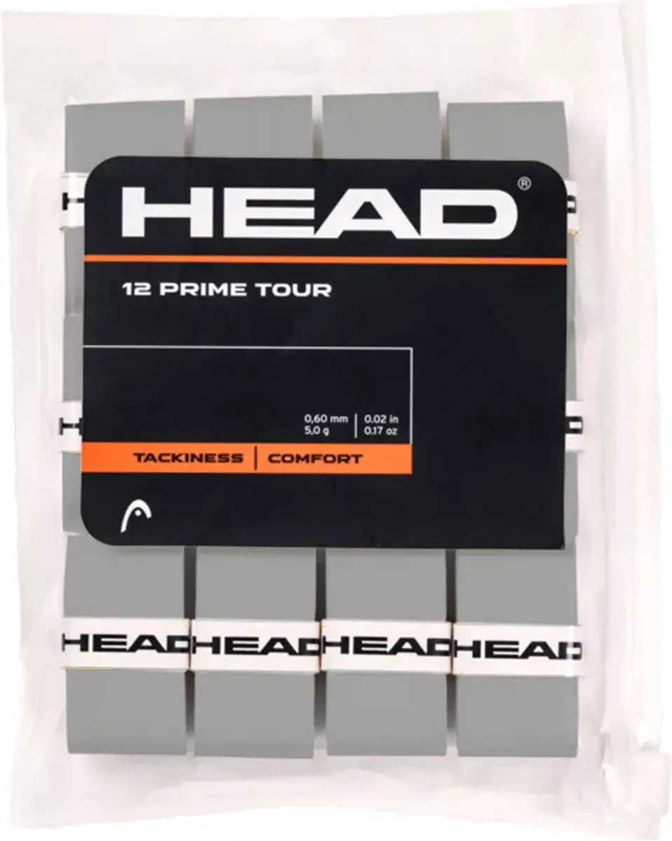 Head Prime Tour Overgrip Grijs - 12 Stuks