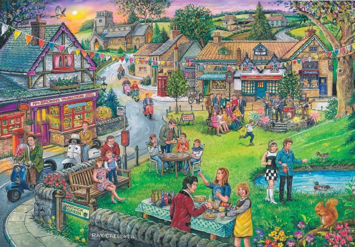 House of Puzzles Sixties Green Puzzel - 1000 Stukjes HP0478